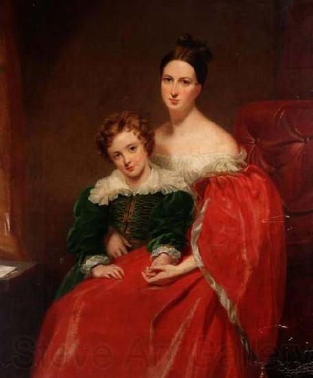 George Hayter Robert Lawrence Pemberton of Bainbridge House with his mother Norge oil painting art